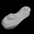 White Device Component With Two Circular Knobs And Smooth Modern Plastic Surface Design 3d model