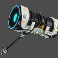 Simple Model Science Fiction Weapon Science Fiction Hammer Warhammer Science Fiction Sword Future Weapon High-tech Battle Blade 3d model