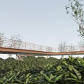 Modern viewing platform Landscape platform Landscape structure Mountain viewing platform 3d model