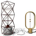 Industrial LOFT Special-shaped Table Lamp Simple Table Lamp 3d model