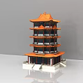 Traditional Chinese Multi story Pagoda Architecture with Classic Roof Design and Layered Structure