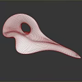 White Abstract Sculpture with Smooth Surface Circular Hole and Curved Shape on Dark Background