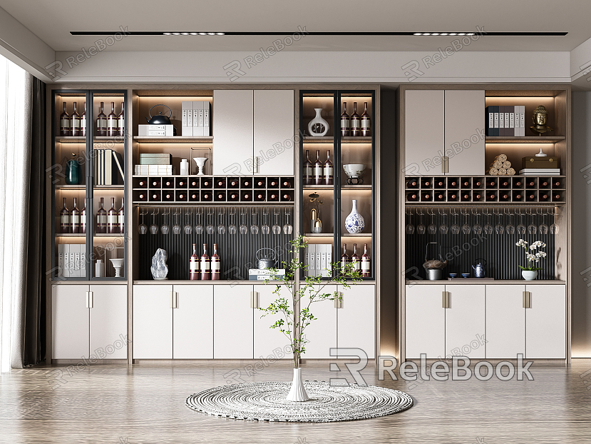 New Chinese Wine Cabinet Wine Cabinet Combination model