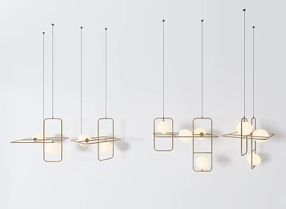 Modern chandelier metal chandelier 3d model