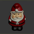 Cartoon Style Santa Claus Sculpture With Red Hat And White Beard