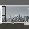 modern floor-to-ceiling windows 3d model