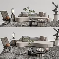 Modern Sofa Coffee Table Combination Sofa Coffee Table 3d model