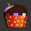 Owl Shaped Cupcake With Pink Heart I Love U And Red Wrapper Decorations