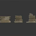 Various Shaped Stone Blocks Steps And Stacks For Construction Decoration 3d model