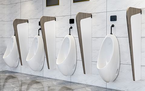 Modern urinal partition 3d model