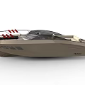 Sleek Modern Yacht Exterior With Red Accents And Stylish Features