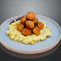 White Ceramic Plate With Light Edge Decoration For Serving Food Daily Use