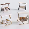Various Design Hanging Swing Chairs With Canopies Metal Frames And Neutral Cushions