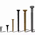 Assorted Hardware Tools Featuring Various Size Screws With Different Head Types For DIY Projects