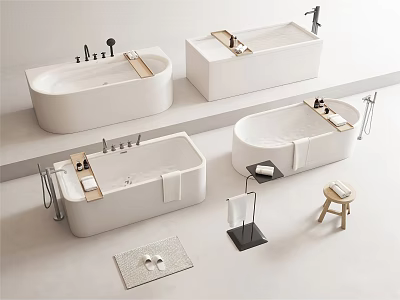 Bathtub Independent Bathtub Integrated Bathtub Square Bathtub Oval Bathtub 3d model