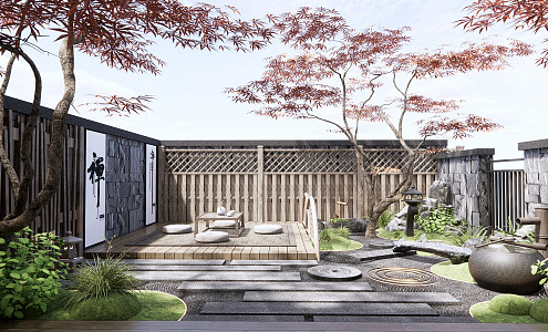 Japanese Courtyard Garden 3d model