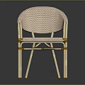 Modern Upholstered Accent Chair With Polka Dot Fabric And Gold Metal Frame