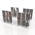Gray Brown Vertical Building Blocks For Scene Construction With Structural Patterns