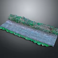 Scenic Natural Landscape Featuring Green Vegetation Blue Water And Rolling Terrain