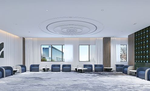 Modern Reception Room Meeting Room 3d model