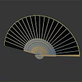 Natural Wooden Fan Shaped Hanging Decor With Radial Pattern And Beige Finish