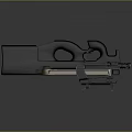 Modern Tactical Weapon Design With Black Body And Yellow Accent Components