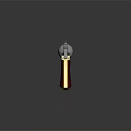 Vintage Revolver With Silver Barrel Black Cylinder Gold Accents Brown Wooden Grip On Dark Surface