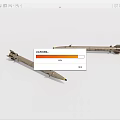 Two Military Style Tactical Missiles As Modern Weapon Armament