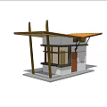 Modern Security Booth 3d model