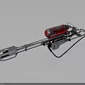 Modern Weapon Featuring Silver Barrel Red Component And Reflective Metal Structure 3d model