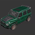 Stylish Green SUV with Roof Rack Red Accented Wheels and Tough Front Grille Design