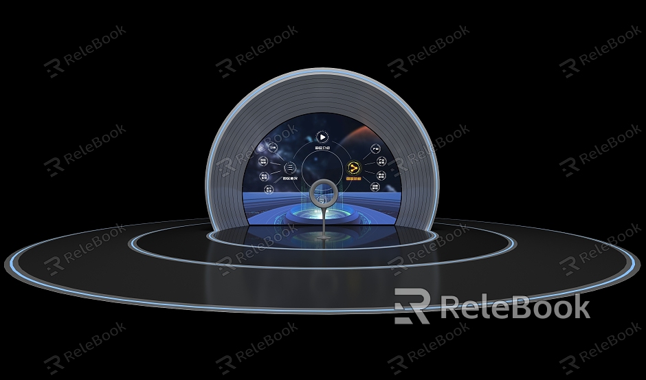 Modern all-in-one spherical experience space model