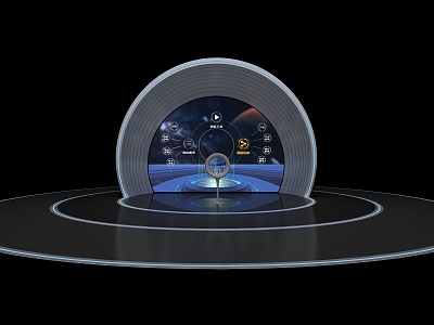 Modern all-in-one spherical experience space model