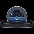 Modern all-in-one spherical experience space 3d model