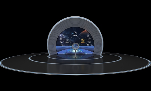 Modern all-in-one spherical experience space 3d model