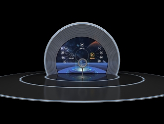 Modern all-in-one spherical experience space 3d model