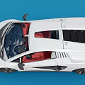 White Luxury Sports Car With Red Interior And Sleek Black Wheels Design