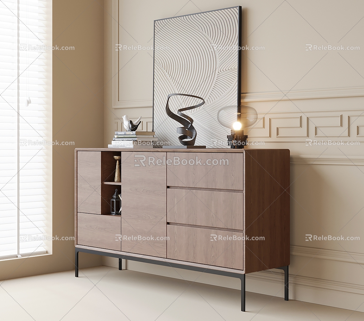 Sideboard Entrance Counter Lamp 3d model