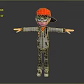 3D Animated Character Wearing Red Cap Glasses Gray Hoodie With Arms Outstretched On Dark Background