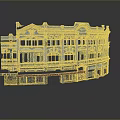 Historic Classical Building With Ornate Facade Windows And Red Storefront Awning