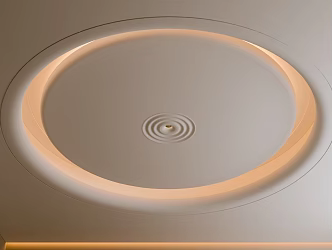 Modern ceiling round ceiling water ripple plaster lamp 3d model
