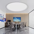 Modern Minimalist Front Reception Area With Bright Spacious Business Meeting Room Interior Design