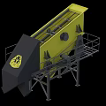 Vibrating screen leakage system vibrator filter 3d model
