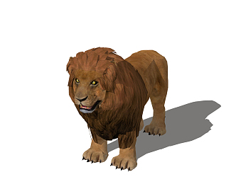 Modern Lion Animal Zoo 3d model