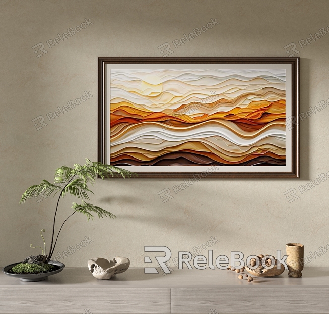 wind decorative painting model