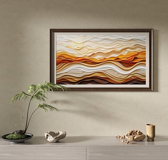 wind decorative painting 3d model