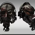 Firefighting Protective Equipment With Double Skull Gas Masks And Mechanical Components