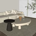 Modern coffee table coffee table combination 3d model
