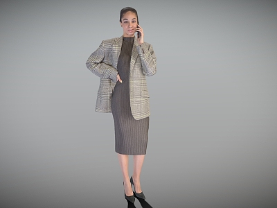 Business lady standing lady European and American white model