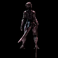 Intricate Female Character Sculpture With Biomechanical Texture And Organic Features